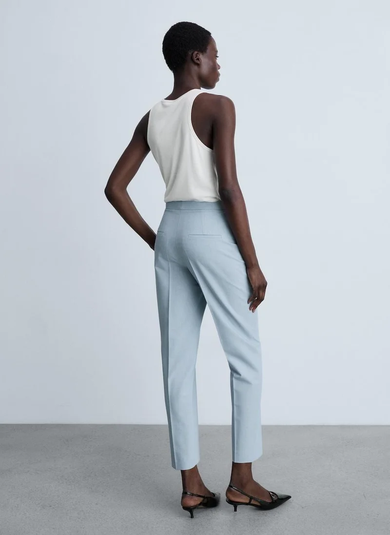 MANGO straight suit trousers